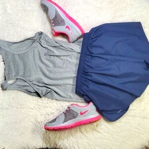 NIKE LOT + Nike Training Sneakers + Nike Shorts + Nike Drifit TankTop +More Grey